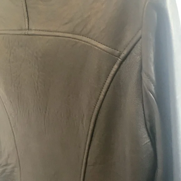 Dawn Levy Black Leather Moto Jacket